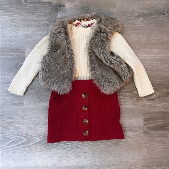 Cynthia Rowley Other - 3-Piece Toddler Holiday Skirt, Sweater, and Vest